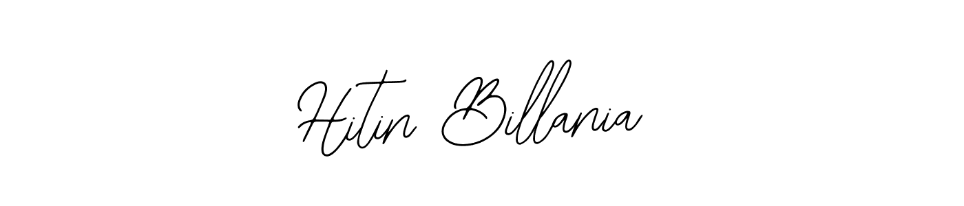 Design your own signature with our free online signature maker. With this signature software, you can create a handwritten (Bearetta-2O07w) signature for name Hitin Billania. Hitin Billania signature style 12 images and pictures png